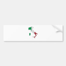 Carte de drapeau de l'Italie Autocollants Pour Voiture