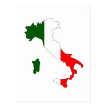Carte de drapeau de l'Italie Carte Postale