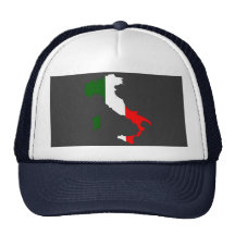 Carte de drapeau de l'Italie Casquette De Camionneur