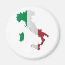 Carte de drapeau de l'Italie Magnets Pour Réfrigérateur