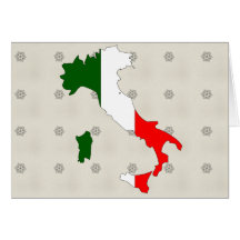 Carte de drapeau de l'Italie normale