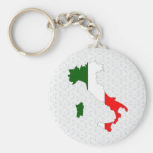 Carte de drapeau de l'Italie normale Porte-clefs
