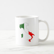 Carte de drapeau de l'Italie normale Tasses