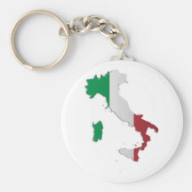 Carte de drapeau de l'Italie Porte-clé