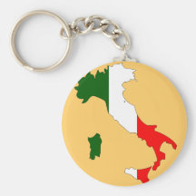 Carte de drapeau de l'Italie Porte-clefs