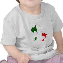 Carte de drapeau de l'Italie T-shirt