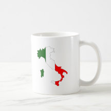 Carte de drapeau de l'Italie Tasse À Café