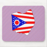 Carte de drapeau de l'Ohio Tapis De Souris