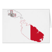 Carte de drapeau de Malte