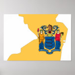 Carte de drapeau de New Jersey Affiches