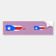 Carte de drapeau de Porto Rico Adhésif Pour Voiture