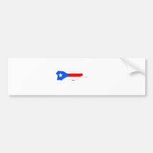 Carte de drapeau de Porto Rico normale Adhésif Pour Voiture