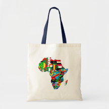 Carte de drapeau des drapeaux de l'Afrique - cadea Sac Fourre-tout