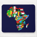 Carte de drapeau des drapeaux de l'Afrique - cadea Tapis De Souris