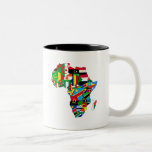 Carte de drapeau des drapeaux de l'Afrique - cadea Tasse