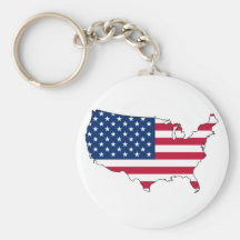 carte de drapeau des Etats-Unis Porte-clés