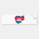 Carte de drapeau du Cambodge normale Adhésif Pour Voiture