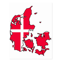 carte de drapeau du Danemark Cartes Postales