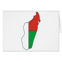 Carte de drapeau du Madagascar