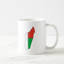 Carte de drapeau du Madagascar Mug À Café