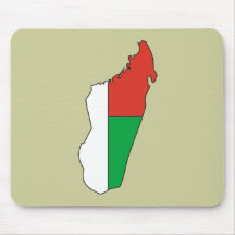 Carte de drapeau du Madagascar Tapis De Souris