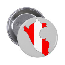 Carte de drapeau du Pérou Badges