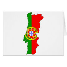 Carte de drapeau du Portugal