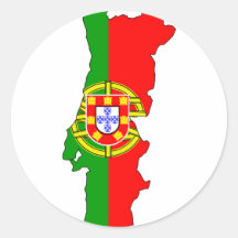 Carte de drapeau du Portugal Autocollants