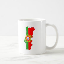 Carte de drapeau du Portugal Mugs