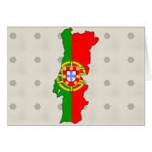 Carte de drapeau du Portugal normale