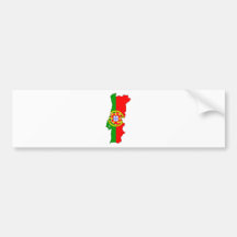 Carte de drapeau du Portugal normale Adhésifs Pour Voiture