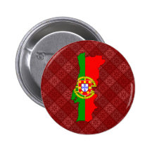 Carte de drapeau du Portugal normale Badges Avec Agrafe