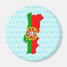 Carte de drapeau du Portugal normale Aimants Pour Réfrigérateur