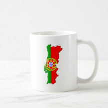 Carte de drapeau du Portugal normale Tasse À Café