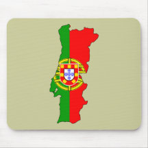 Carte de drapeau du Portugal Tapis De Souris