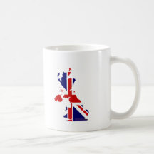 Carte de drapeau du Royaume-Uni Mug