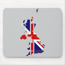 Carte de drapeau du Royaume-Uni Tapis De Souris
