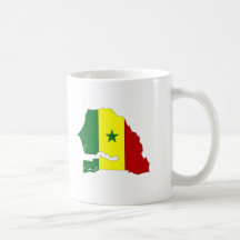 Carte de drapeau du Sénégal Tasses À Café