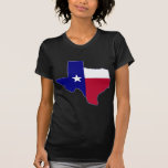 Carte de drapeau du Texas T-shirt