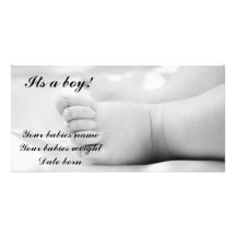 Carte de faire-part de bébé photocarte personnalisée