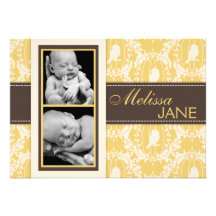 Carte de faire-part de bébé de bip de bip
