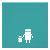 Carte de faire-part de grossesse de robot