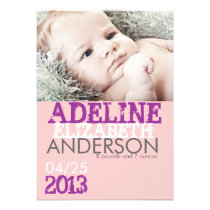 Carte de faire-part de naissance invitations