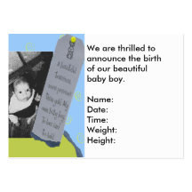 Carte de faire-part de naissance de bébé cartes de visite professionnelles