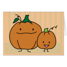 Carte de famille de citrouille de bon thanksgiving