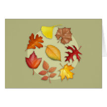 Carte de feuille d'automne