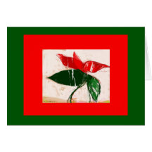 Carte de fleur de Noël