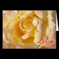 Carte de floraison de fleur de Rose jaune cartes