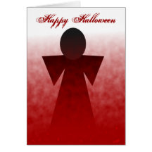 Carte de Halloween d'ange de saignement