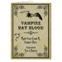 Carte de Halloween de sang de batte de vampire
